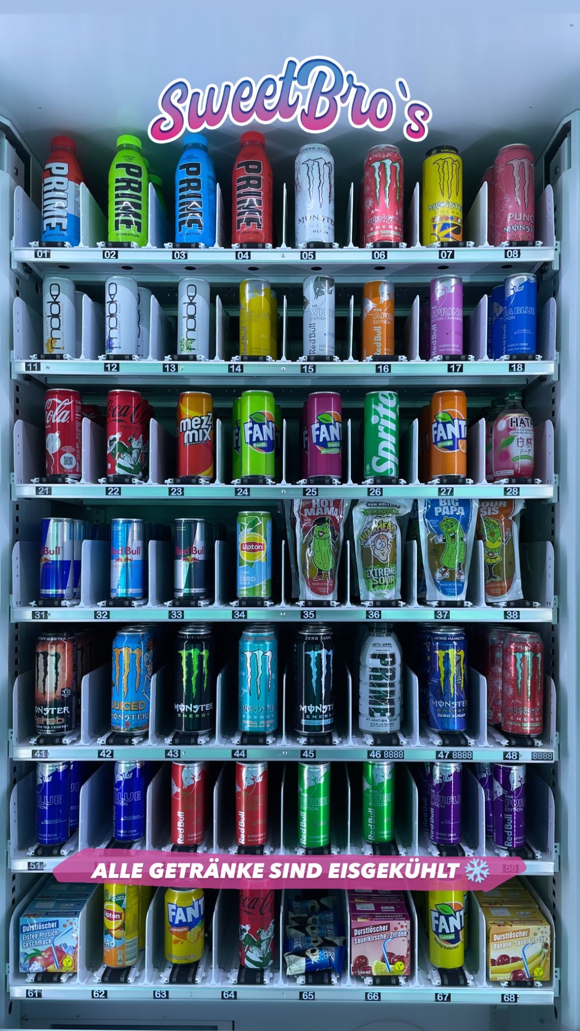 Automaten von SweetBros bei Nacht